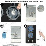 Karinear 2 Burner Gas Cooktop for Home & RV