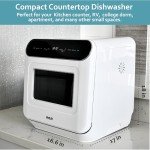 RCA Portable Countertop Dishwasher for Apartments and RVs
