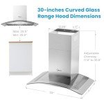 Midea 30-Inch Wall Mount Range Hood - Stainless Steel