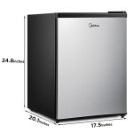 Midea 2.4 Cu. Ft. Stainless Steel Refrigerator
