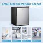 Midea 2.4 Cu. Ft. Stainless Steel Refrigerator