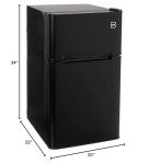 RCA 2-Door Compact Refrigerator/Freezer - 3.2 Cu. Ft