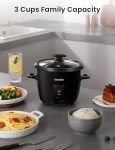 COMFEE' 6-Cup Rice Cooker with Non-Stick Bowl