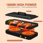 COOKTRON 2-Burner Portable Induction Cooktop with Griddle