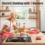 12-Inch 2-Burner Electric Cooktop with Knob Control
