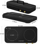 COOKTRON 2-Burner Portable Induction Cooktop with Griddle