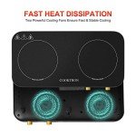 COOKTRON 2-Burner Portable Induction Cooktop with Griddle