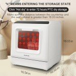 ChuMaste Portable Countertop Dishwasher with 5 Programs