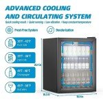 Erivess 70 Can Compact Beverage Refrigerator
