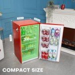 Upstreman 3.6 Cu.ft Retro Mini Fridge - Red