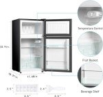 HAILANG 3.2 Cu.Ft Compact Mini Fridge with Freezer
