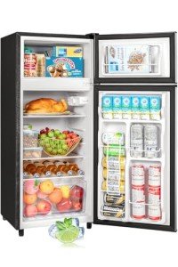 Compact Double Door Refrigerator with Freezer, 4.5 Cu.Ft
