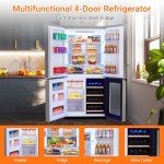 GarveeHome 21 Cu.Ft French Door Stainless Steel Refrigerator