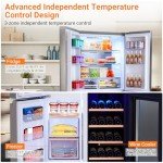 GarveeHome 21 Cu.Ft French Door Stainless Steel Refrigerator