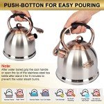 Stainless Steel Whistling Stovetop Tea Kettle 3.0Q