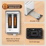 Mecity Touch Screen 2-Slice Stainless Steel Toaster