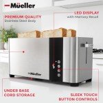 Mueller UltraToast 4-Slice Stainless Steel Toaster