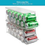 Stackable Soda Can Organizer for Fridge - 2-Pack