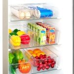 8-Piece Clear Fridge Organizer Bins Set