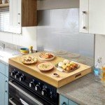 Bamboo Stove Top Cover with Built-In Handles
