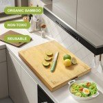 Bamboo Stove Top Cover with Built-In Handles