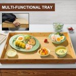 Bamboo Stove Top Cover with Built-In Handles