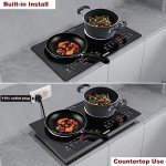 Karinear 2 Burner Electric Cooktop, 24 Inch
