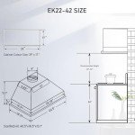 42-Inch Stainless Steel Range Hood Insert with Remote