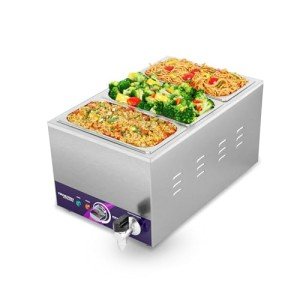 TOPKITCH 3-Pan Countertop Food Warmer Station