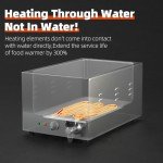 TOPKITCH 3-Pan Countertop Food Warmer Station