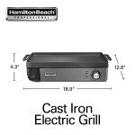 Hamilton Beach Electric Grill & Griddle, 10"x16