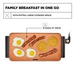 CRUX Nonstick Electric Griddle for Indoor Cooking