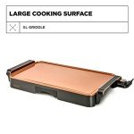 CRUX Nonstick Electric Griddle for Indoor Cooking