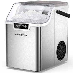 KEENSTAR Soft Chewable Nugget Ice Maker, 40Lbs/Day