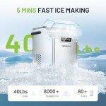 KEENSTAR Soft Chewable Nugget Ice Maker, 40Lbs/Day
