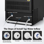 130Lbs/24H Commercial Ice Maker Machine, 15" Wide