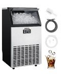 Silonn Commercial Ice Maker - 100 lbs/Day, Stainless Steel