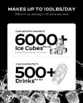 Silonn Commercial Ice Maker - 100 lbs/Day, Stainless Steel