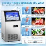 130Lbs/24H Ice Maker Machine for Home & Bar