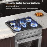 Empava 30" Gas Range with True Convection Oven