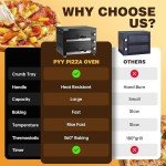 PYY Electric Countertop Pizza Oven - 2 Shelves