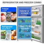 Techomey 30" Top Freezer Stainless Steel Refrigerator