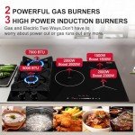 30-Inch Gas and Induction Combo Cooktop