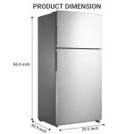 Techomey 30" Top Freezer Stainless Steel Refrigerator
