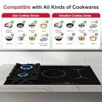 30-Inch Gas and Induction Combo Cooktop