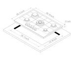Henshar 30" Stainless Steel Gas Cooktop with 5 Burners