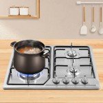 Stainless Steel 4-Burner Built-In Gas Cooktop