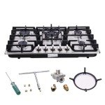 Henshar 30" Stainless Steel Gas Cooktop with 5 Burners