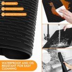Silicone Stove Top Cover, 30" x 20.86" Black