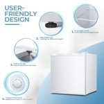 Electactic 1.1 Cu.ft Mini Upright Freezer – White